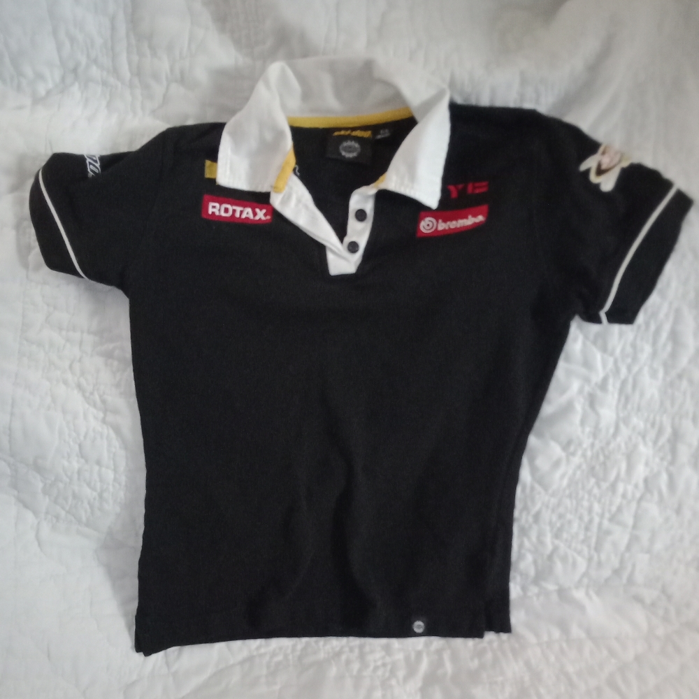 Ski-doo Bombardier Snowmobile Racing Sponsor Patches Polo Shirt Youth Small